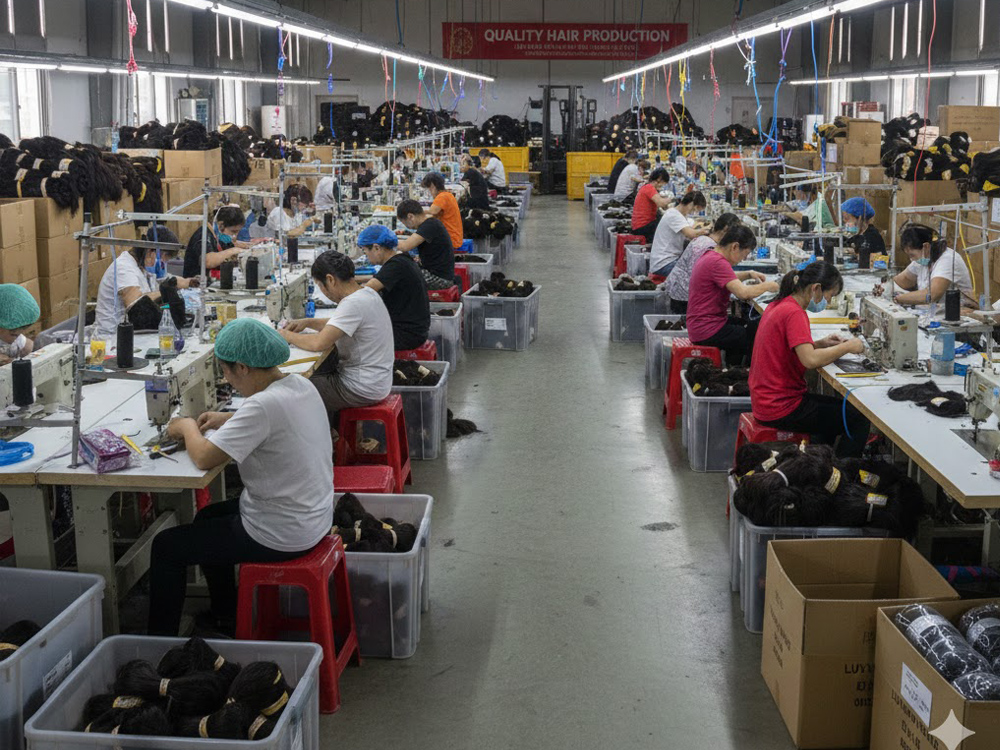 Human Hair Bundles factory